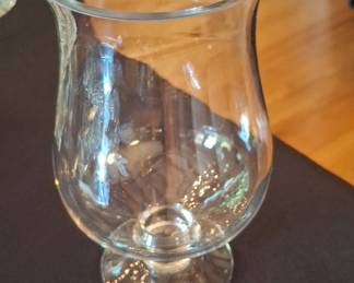 Clear Glass Hurricane Vase/Candle Holder