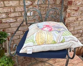 Vintage Wrought Iron Scrollwork Garden Chair