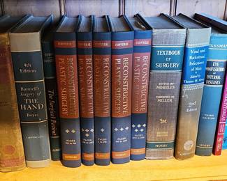 Collection of Vintage Medical Textbooks (Plastic Surgery, Hand Surgery, Pathology, and Internal Diseases)