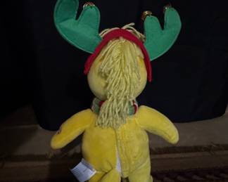 Peanuts Woodstock Reindeer Plush with Scarf and Bells