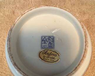 Andrea by Sadek Imari Style Porcelain Bowl with Stork and Blossom Motif