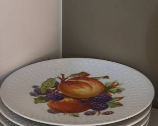 Vintage Mitterteich Bavaria Fruit Motif Porcelain Plates