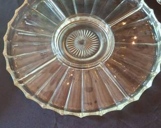 Vintage Divided Serving Platter with Starburst Center