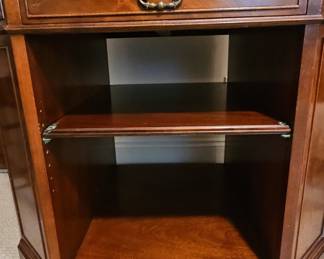 Vintage Mahogany Octagonal End Table with Embossed Border