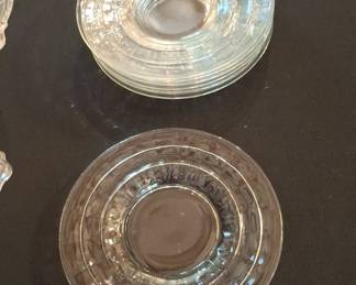 Fostoria Navarre Etched Glass Salad Plates