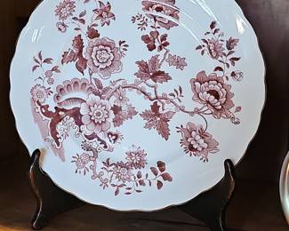 Johnson Brothers English Chippendale Red Transferware Plate