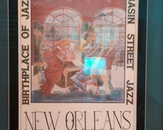 George B. Luttrell 'Le Vieux Carre' New Orleans Jazz Print
