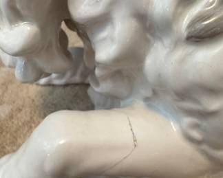Vintage Porcelain Spaniel Figurine - Staffordshire Style