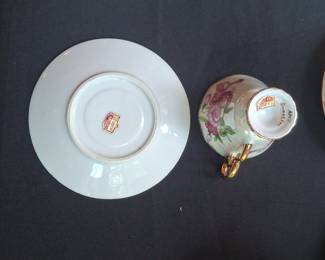 Ucagco Ceramics Japan 'April' Sweet Pea Teacup and Saucer