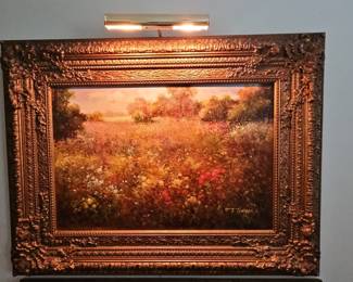 Tae Jung Morgan (J. Morgan) Floral Landscape Oil Painting