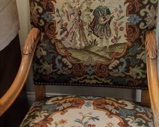 19th Century French Louis XV Style Needlepoint Armchair