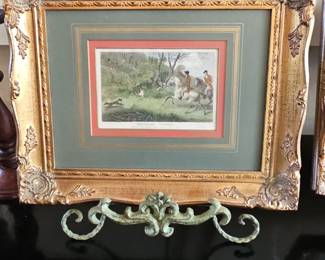 Vintage "Breaking Cover" Fox Hunting Print by Henry Thomas Alken