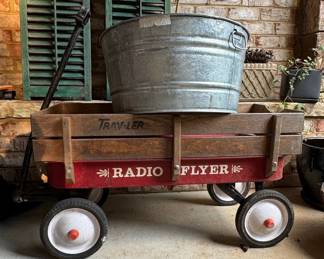 Vintage Radio Flyer Trav-ler Steel and Wood Wagon