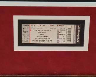 Aerosmith 'Let Rock Rule' 2014 Tour Framed Memorabilia Display