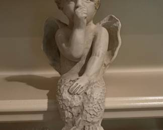 Vintage R. Shipman Mermaid Cherub Shelf Sitter Statue