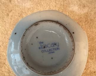 Toscany Collection Japanese Ceramic Hexagonal Bowl with Floral and Bird Motifs