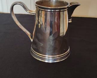 Vintage Silver-Plated Creamer Pitcher with Engraved Detail