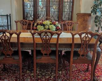 Chippendale Style Mahogany Dining Room Set