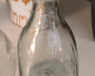 Vintage Clear Glass Utility Bottle