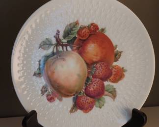 Vintage Mitterteich Bavaria Fruit Motif Porcelain Plates