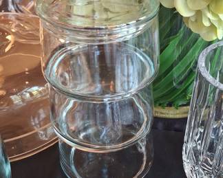 Princess House Heritage 3-Tier Stackable Glass Apothecary Jar
