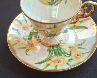 Ucagco Ceramics Japan March Daffodil Tea Cup and Saucer