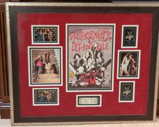 Aerosmith 'Let Rock Rule' 2014 Tour Framed Memorabilia Display