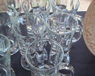 Vintage Libbey "Milan" Pattern Irish Coffee Pedestal Mugs