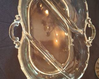 Fostoria Century Line 2630 Clear Glass 3-Part Relish Dish