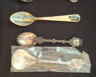 Vintage Souvenir Spoon Collection - Finland, Virgin Islands, and Rose Garden