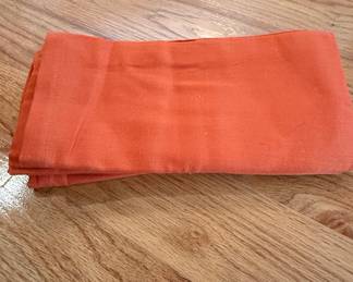 Set of 6 Vintage Orange Cotton Cloth Napkins