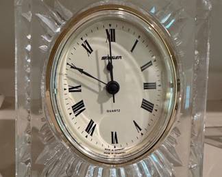 Vintage Staiger Cristal d'Arques Quartz Crystal Mantel Clock