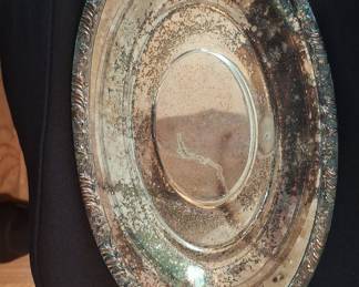 Vintage Wm. Rogers & Son Silver-Plated Oval Serving Tray