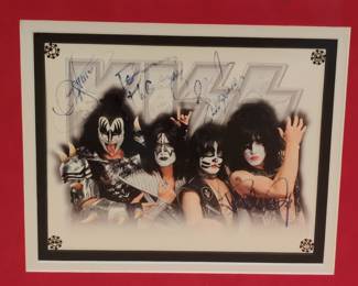 KISS Rocks Vegas 2014 Commemorative Autographed Display