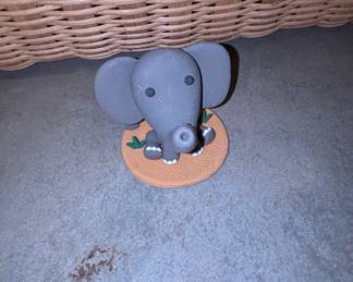 Handcrafted Polymer Clay Elephant Figurine