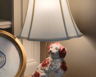 Staffordshire-Style Spaniel Dog Table Lamp