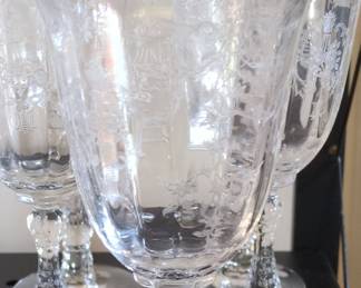 Fostoria Navarre Etched Crystal Stemware