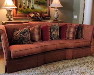 Century Furniture Curved Back Upholstered Sofa