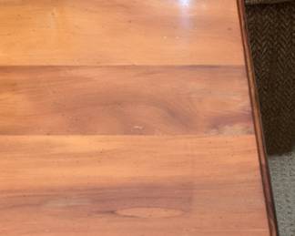 Vintage Cherry Wood Side Table with Scalloped Apron