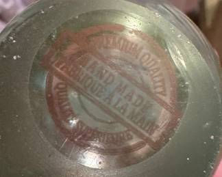 Hand Blown Art Glass Jellyfish Paperweight