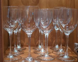 Generic Clear Stemmed Wine Glasses
