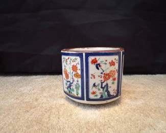Toscany Collection Japanese Ceramic Hexagonal Bowl with Floral and Bird Motifs