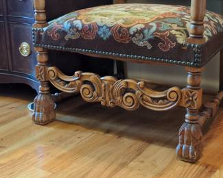 19th Century French Louis XV Style Needlepoint Armchair