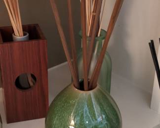 Artisanal Green Ceramic Reed Diffuser Vase