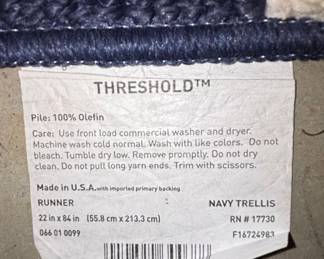 Threshold Navy Trellis Runner Rug