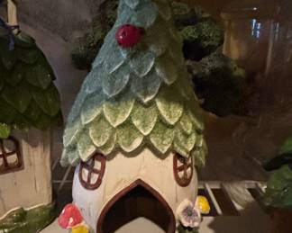 Whimsical Resin Fairy Garden Cottage Figurine