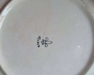 Decorative Porcelain Plate with Dutch Figures Smoking