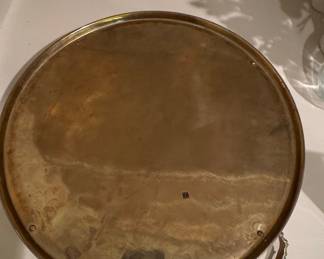 Vintage Brass Faux Bamboo Gallery Tray