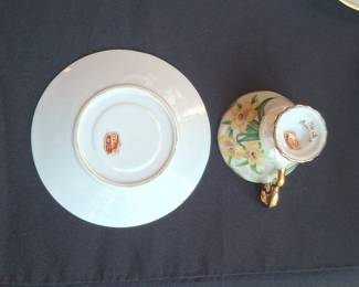 Ucagco Ceramics Japan March Daffodil Tea Cup and Saucer