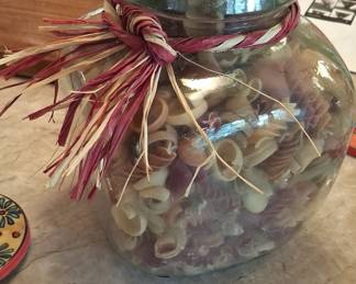 Decorative Glass Storage Jar with Cork Lid